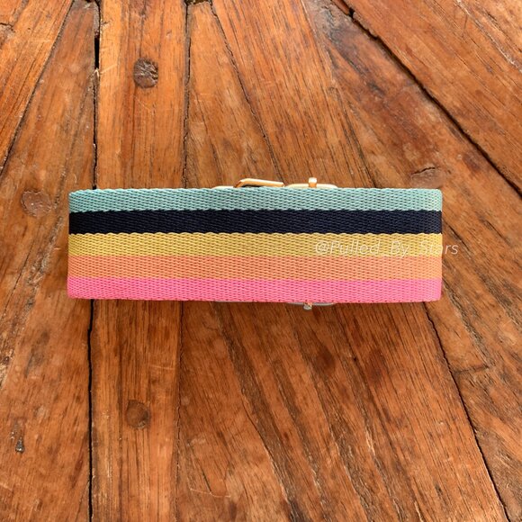 NWOT Retro Rainbow Pastel Striped Detachable Bag Strap (57" Adjustable Length) - Picture 13 of 15